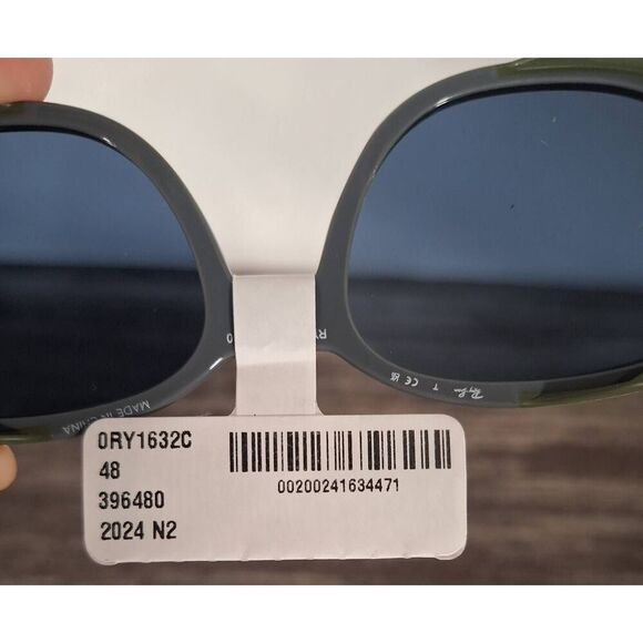 Ray Ban Kids RB1632 Clip-On Bio-Based Sunglasses - Dark Grey on Rubber Green - Picture 3 of 3